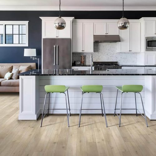 Kitchen-Island-Lime-Green-Stools-Light-Laminate-Floor