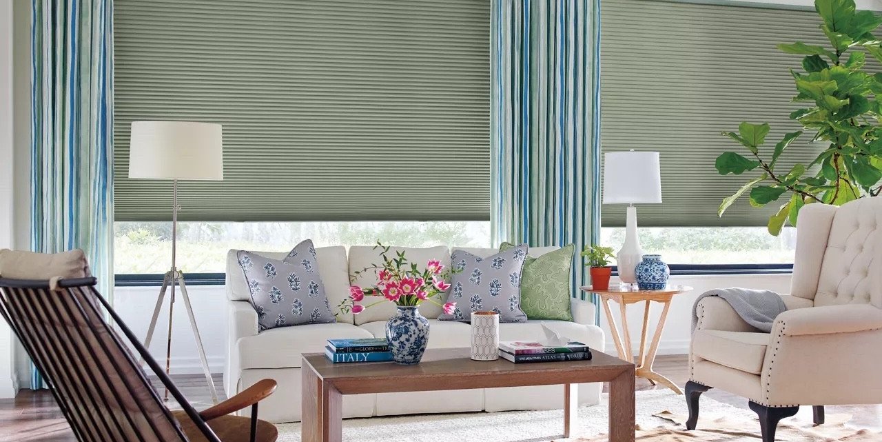 Custom-Blue-Green-Striped-Drapery